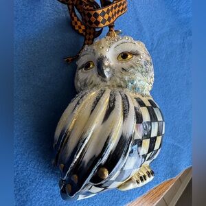 MacKenzie-Childs Courtly Snowy Owl Ornament